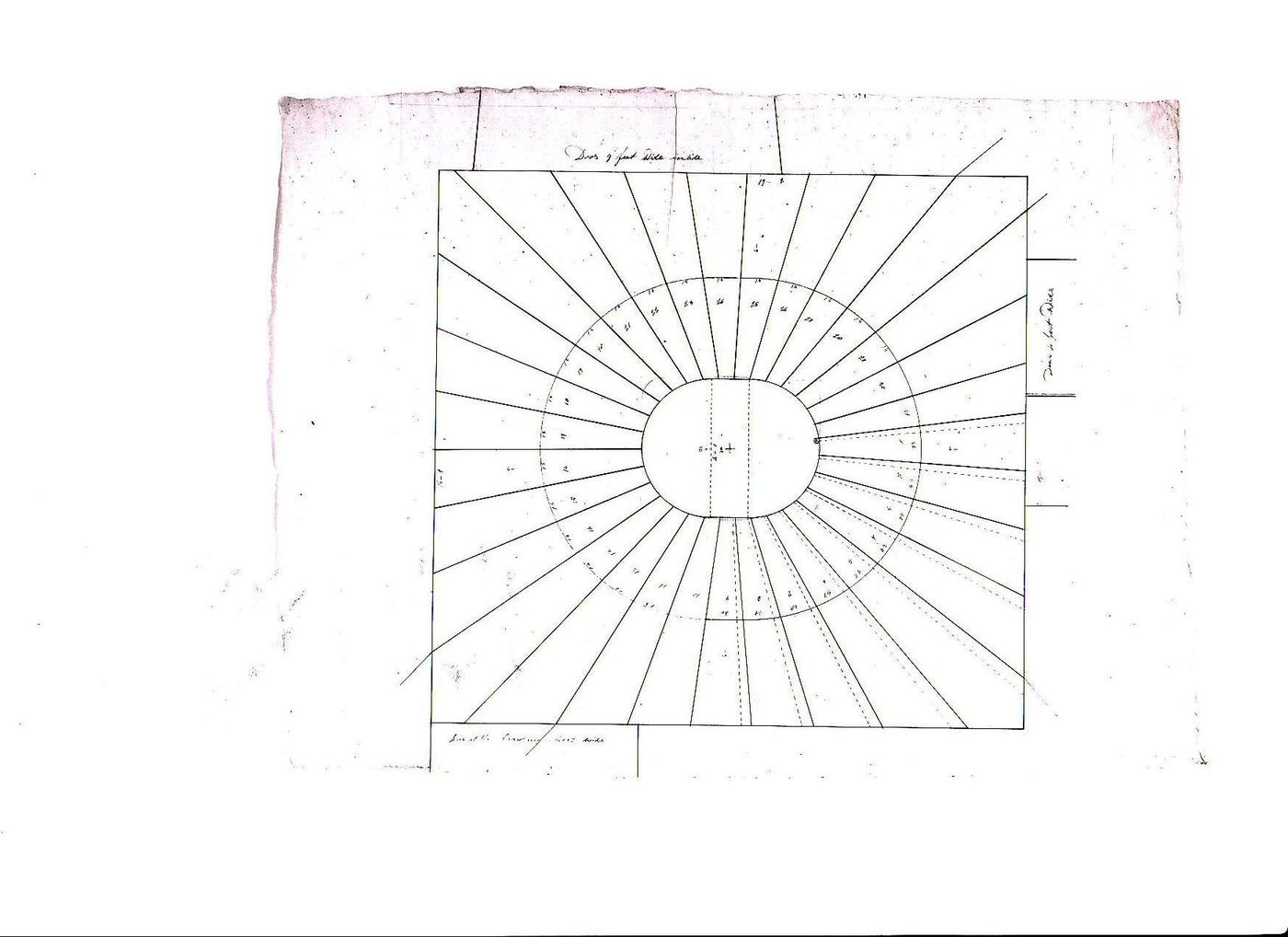 Plan for spiral stairs [?] for Notre-Dame de Montréal