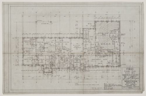 Montréal Neurological Institute, Montréal, Québec: first floor plan