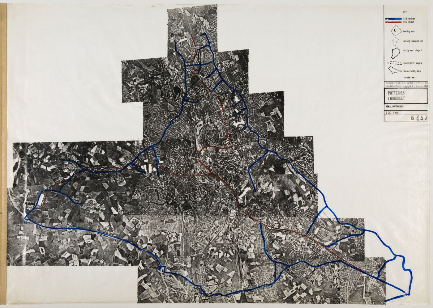 Potteries Thinkbelt: Plan of road and rail network