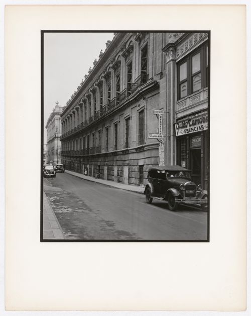 View of a building, possibly known as the School of Mines, Mexico City, Mexico