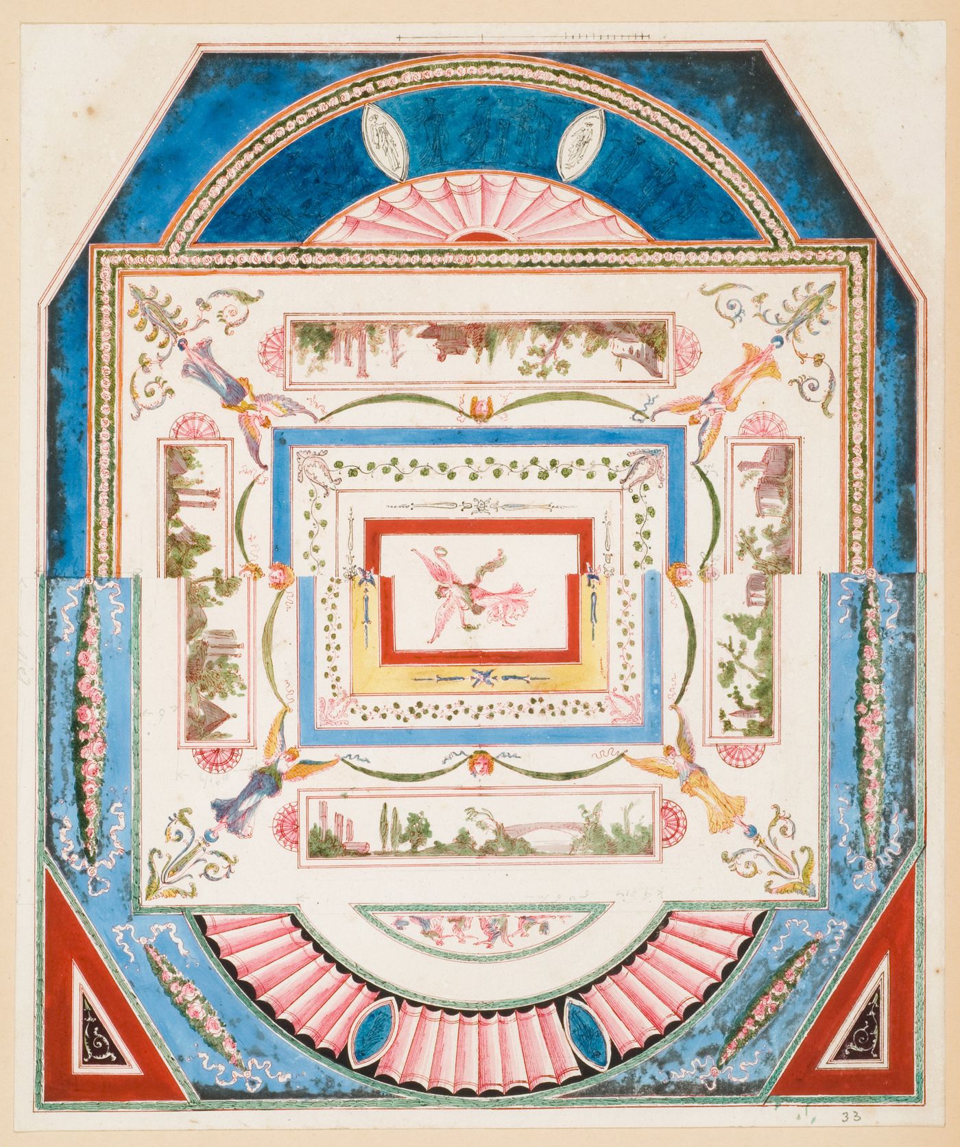 Ceiling decoration with two propositions