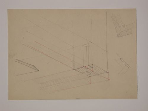 Various documents and drawings including furniture design and office renovation: File G 709
