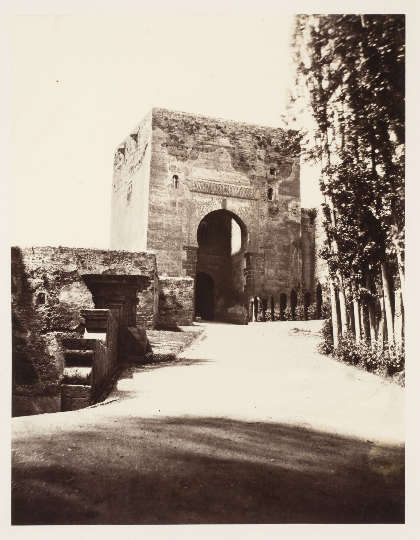 View of an entrance to the fortress, Alhambra, Granada, Spain