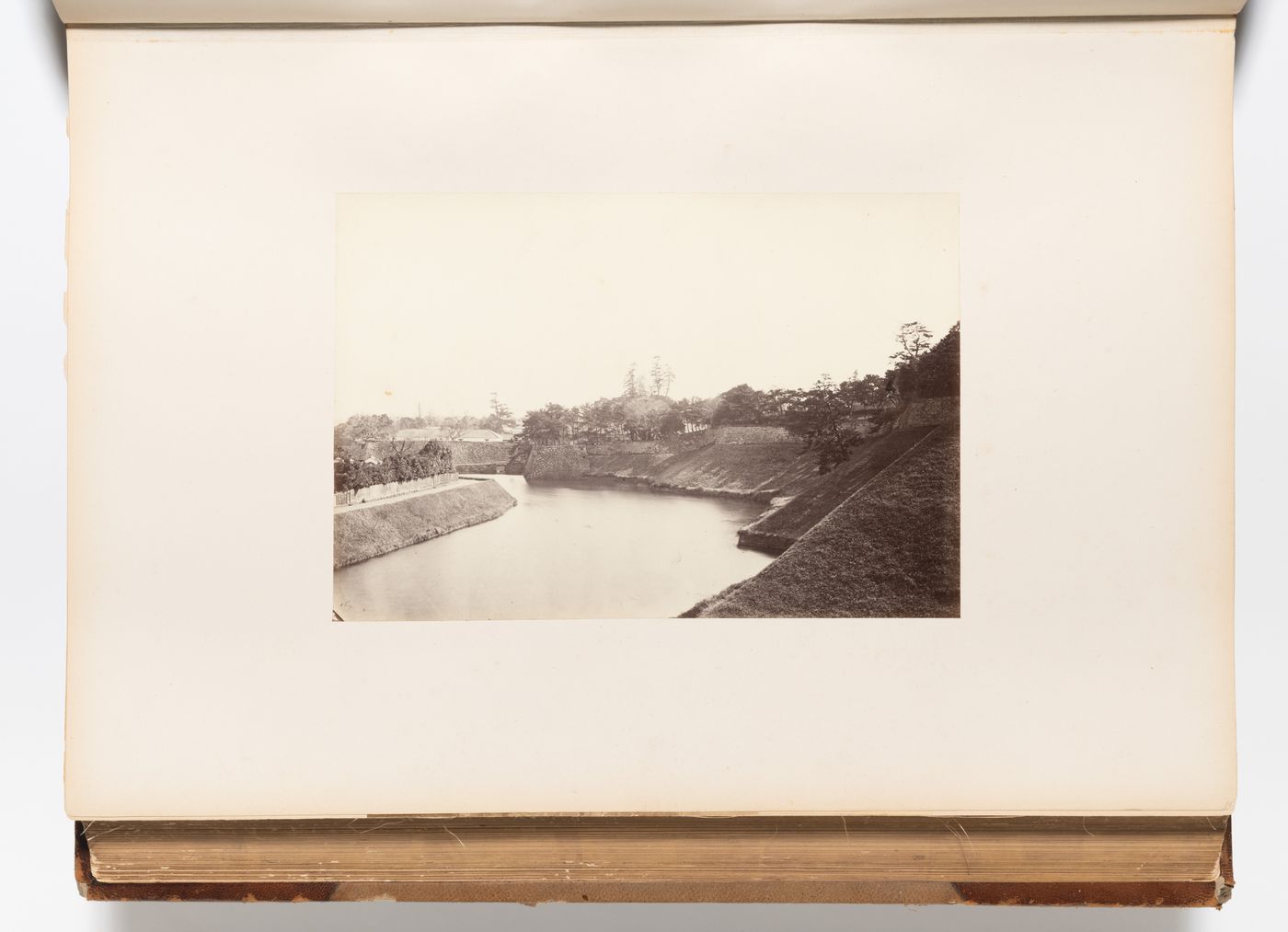 View of the outer moat of Edojo [Edo Castle], Edo (now Tokyo), Japan