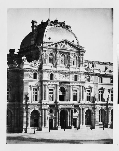 View of façade of Pavillon Sully, Nouveau Louvre, Paris, France