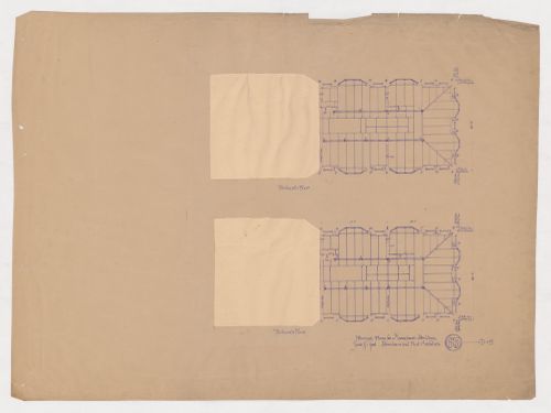 Monadnock Building, Chicago: Thirteenth and fourteenth floor framing plans