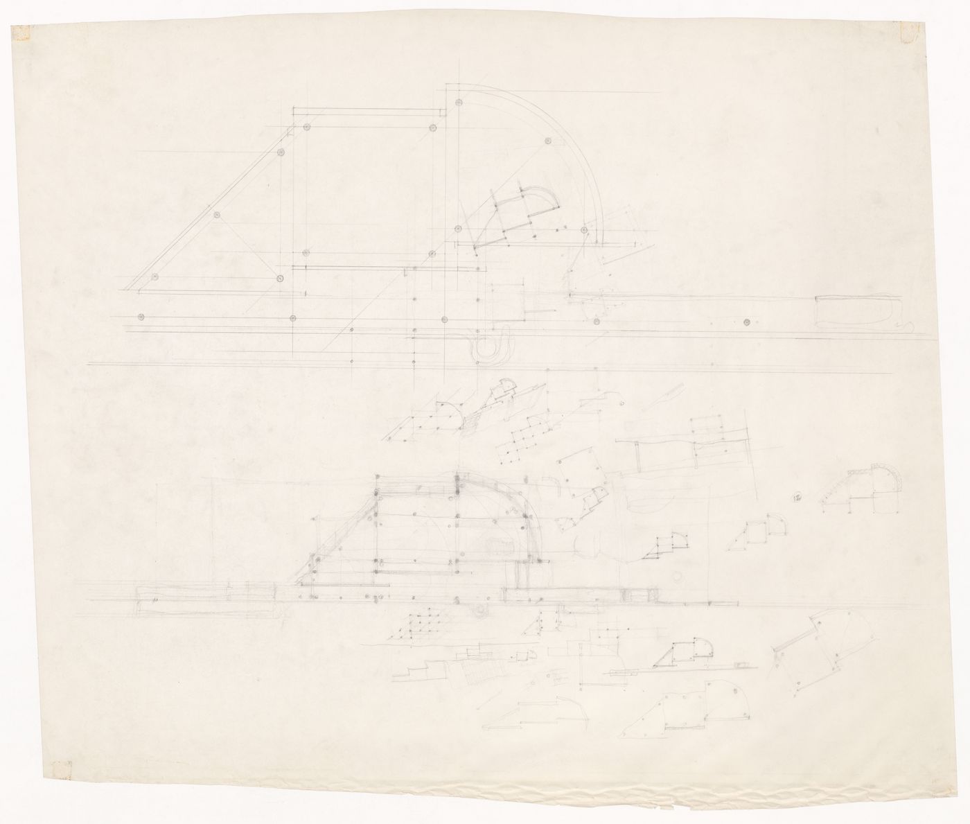 Plans and sketches for 1/4 House B