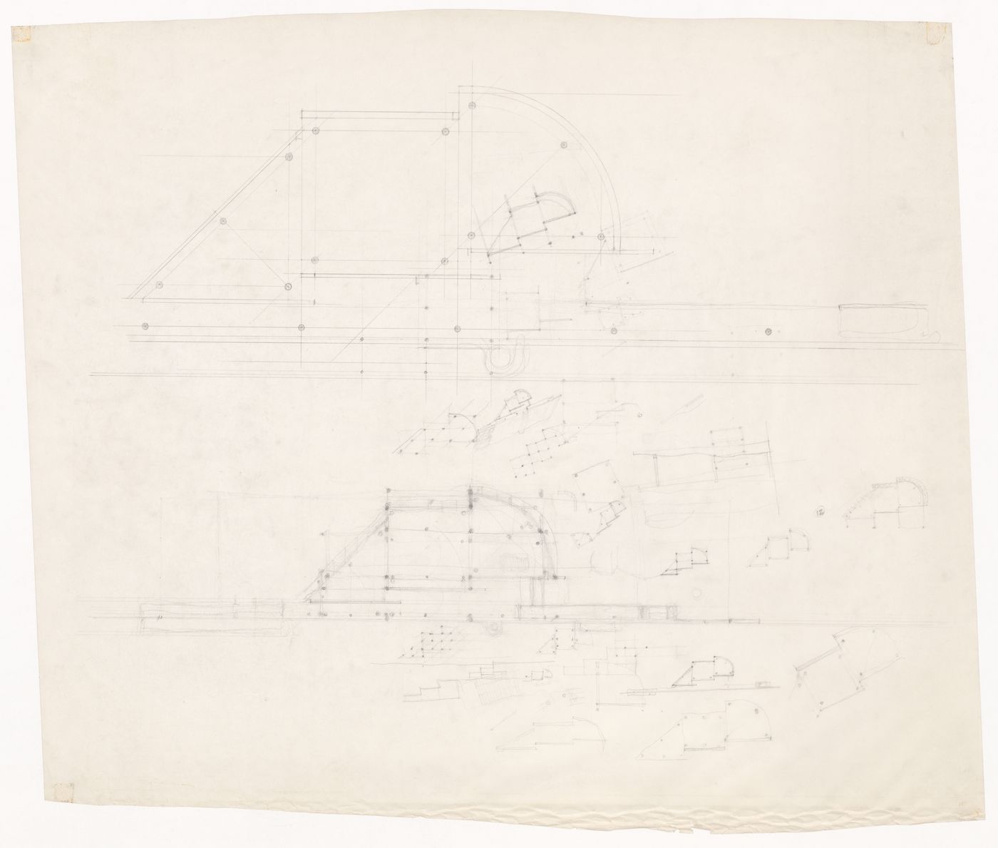 Plans and sketches for 1/4 House B