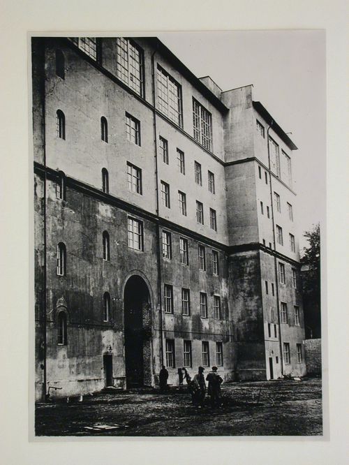 View of the rear façade of an apartment building, 16 Mokhovaia Street, Moscow