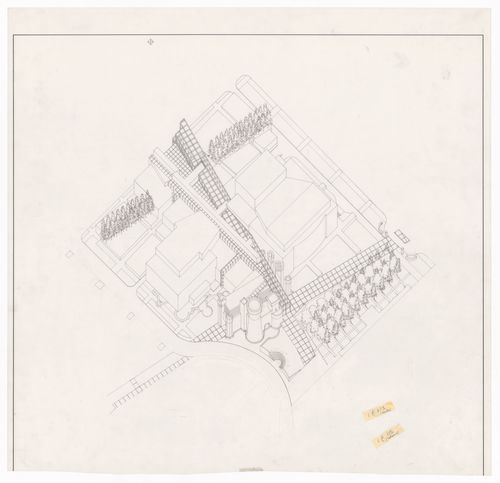 Wexner Center for the Visual Arts, Columbus, Ohio: axonometric view from south-west