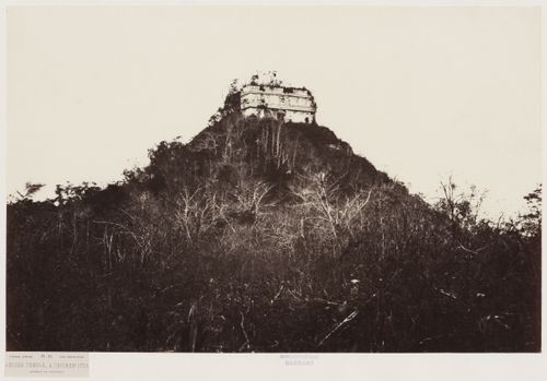 View of the Kukulcán pyramid (also known as El Castillo [the Castle]) prior to its excavation, Chichén Itzá Site, Yucatán, Mexico