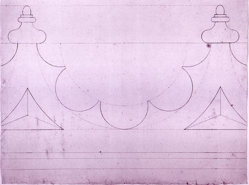 Elevation for a decorative detail for the tribune for Notre-Dame de Montréal