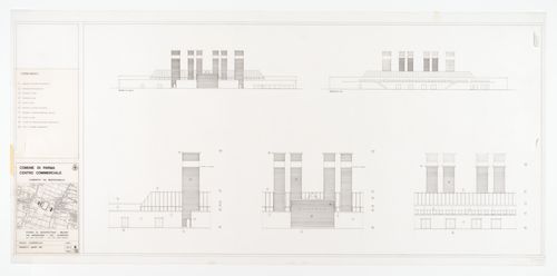 West and east elevations, Complesso commercial Centro Torri a Parma, Italy