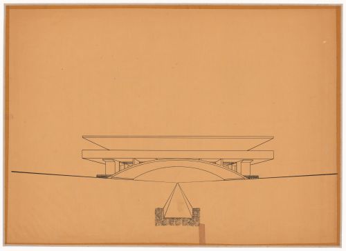 Perspective drawing for Casa sobre el arroyo, Mar del Plata, Argentina