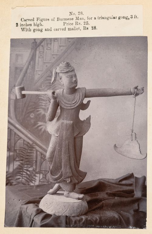 View of a statue, F. Beato Limited, C Road, Mandalay, Burma (now Myanmar)