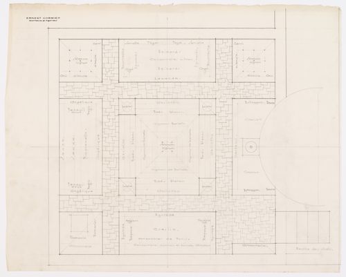 Détails du jardin,  Résidence Ernest Cormier, 1418 Avenue des Pins Ouest, Montréal, Canada (1929-1957)