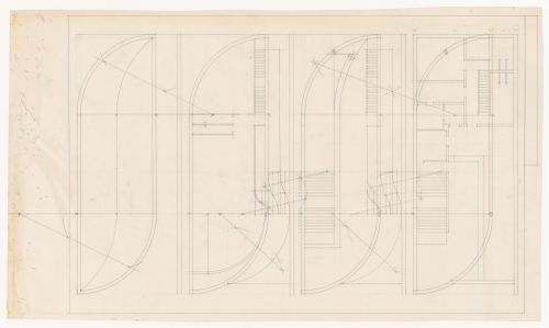 Plans with annotations for Banco Borges & Irmão II [Borges & Irmão bank II], Vila do Conde, Portugal