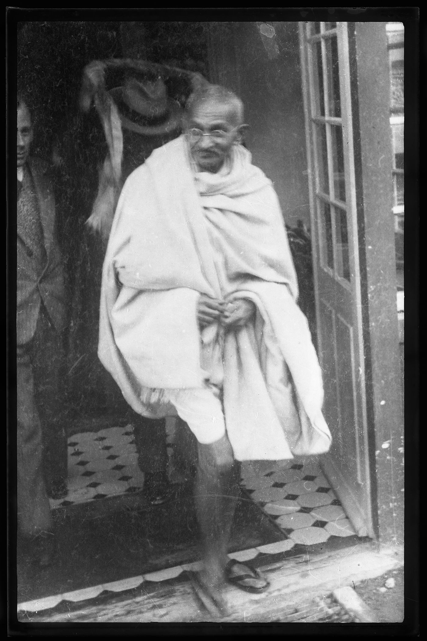 Gandhi during a visit in Switzerland