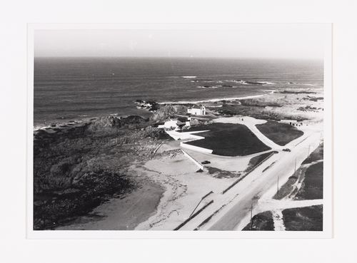 Aerial view of Casa de chá, Restaurante da Boa Nova, Leça da Palmeira, Portugal
