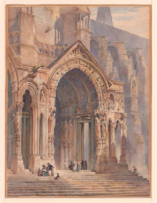 Perspective of the north transept of Chartres Cathedral