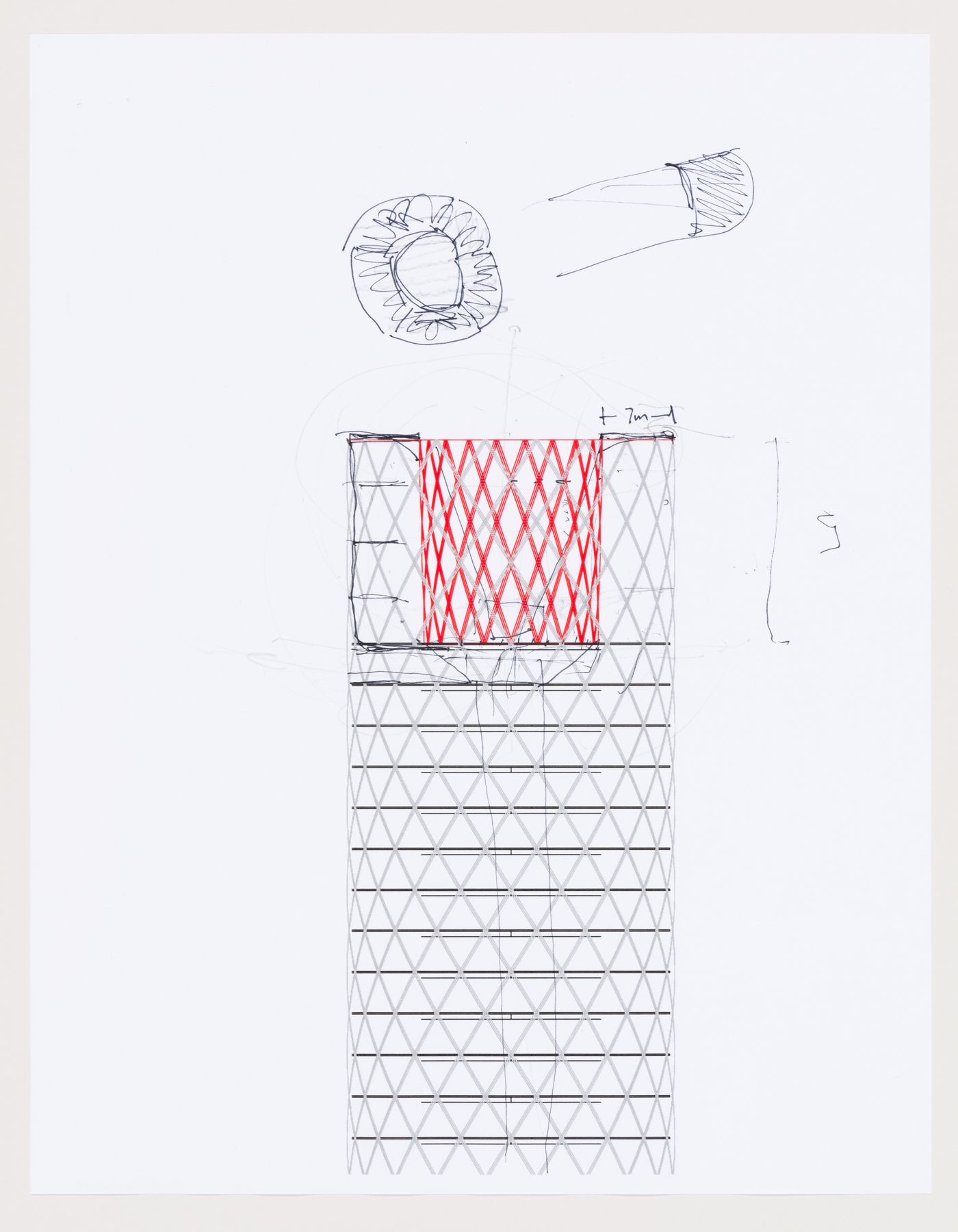 Carbon Tower: study of the top of the tower