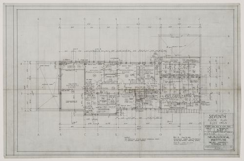 Montréal Neurological Institute, Montréal, Québec: seventh floor plan