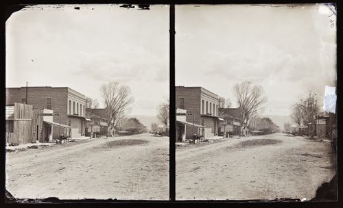 Stereograph of Third Street, San Bernardino, California, United States of America