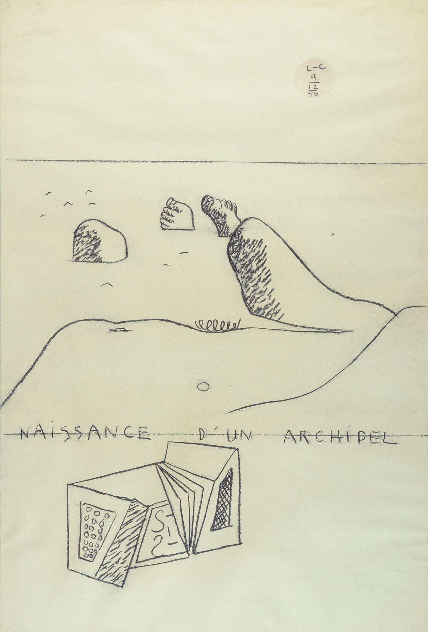 Photograph of a drawings by Le Corbusier