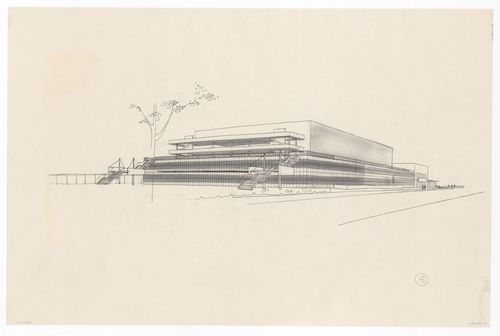 Southeast perspective for the Congress Hall Complex, The Hague, Netherlands