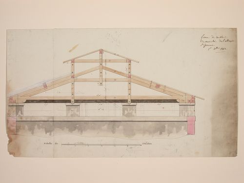Section for Boucherie, Marché des Carmes, Paris
