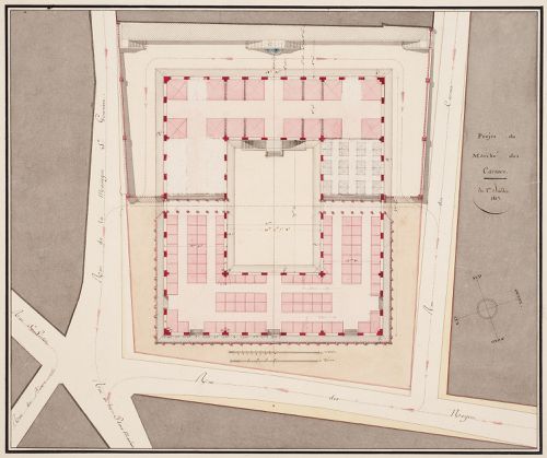 Site plan for Marché des Carmes, Paris