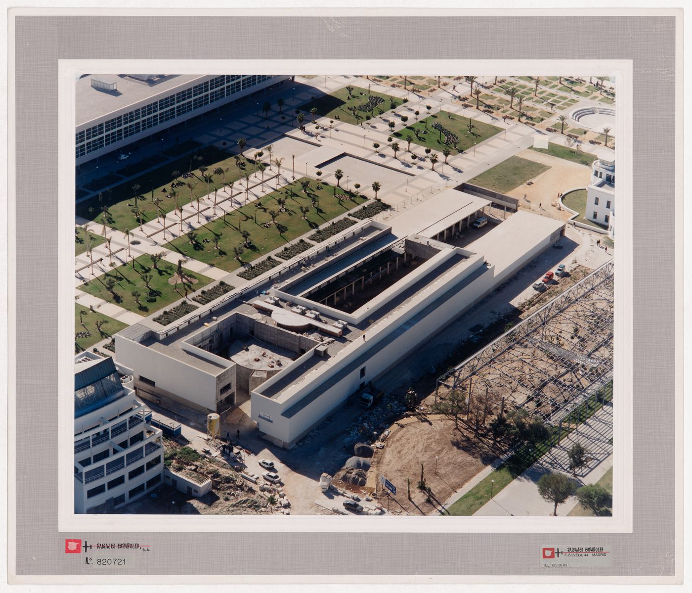 Construction site aerial view of Reitoria da Universidade de Alicante, Alicante, Spain