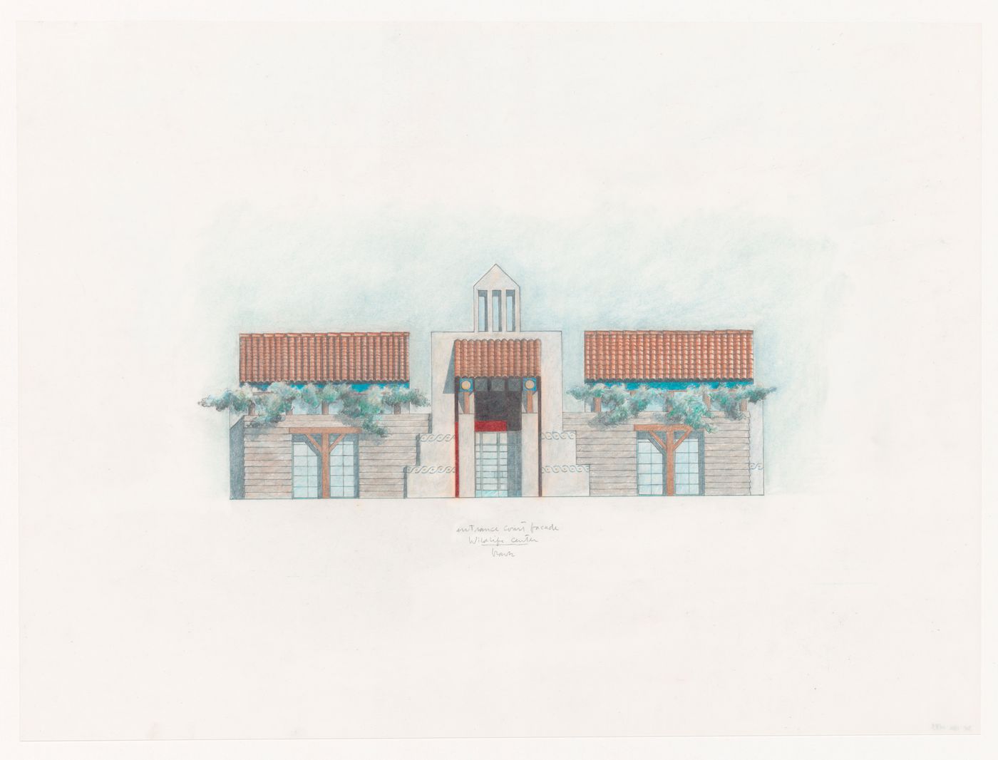 Elevation of entrance for Wildlife Center Library State Park N.J.