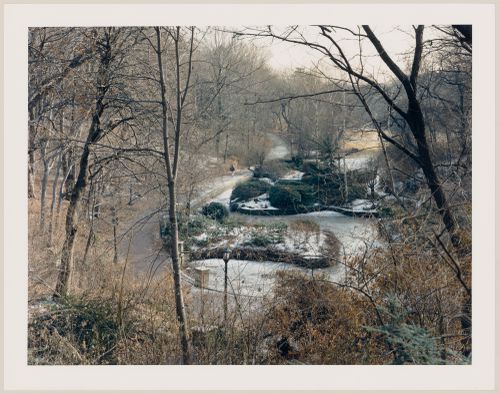 Viewing Olmsted: View of Vale of Cashmere with snow, Prospect Park, Brooklyn, New York City, New York