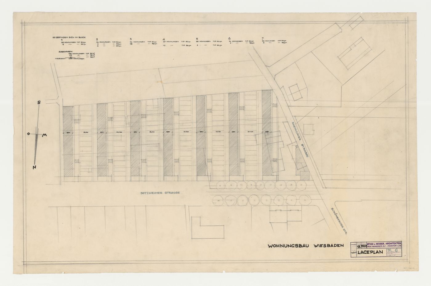 Site plan for a housing estate, Wiesbaden, Germany