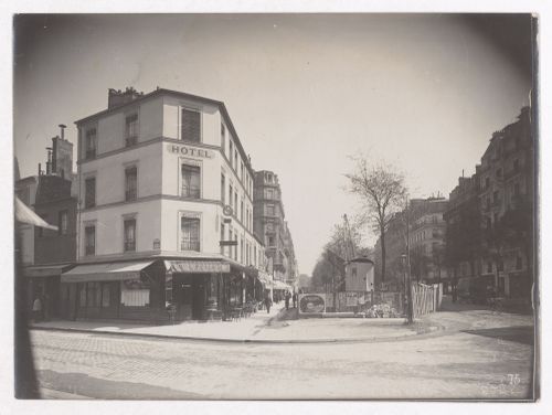 Construction of the Paris Metro, view of street under construction due to the Paris Metro, Paris, France