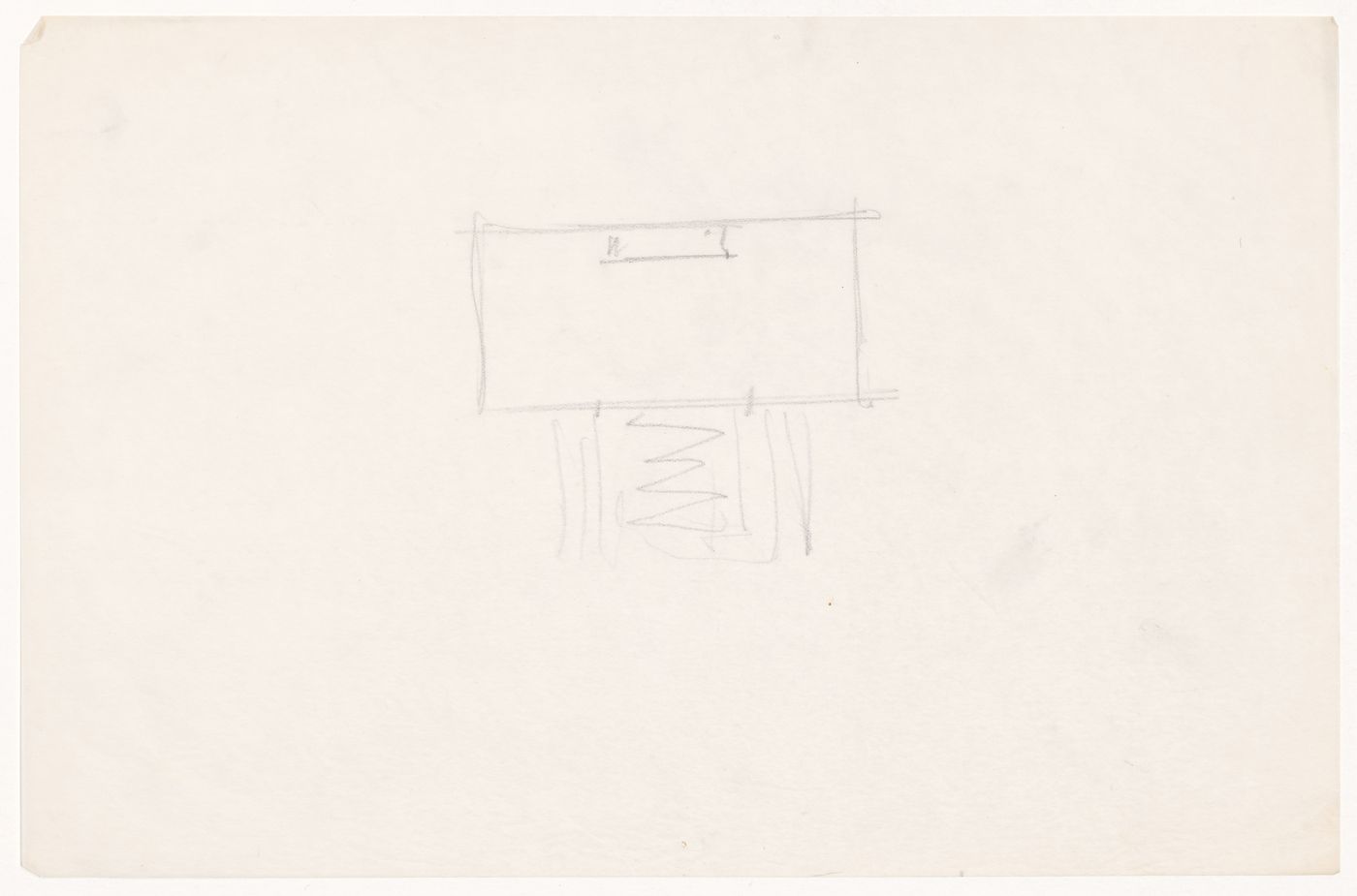 Sketch plan for a campus building for Illinois Institute of Technology