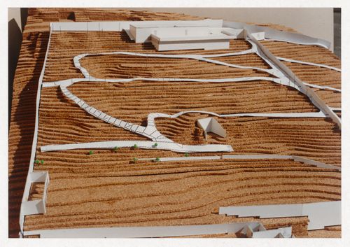 View of model for Restaurante de Santo Domingo de Bonaval, Santiago de Compostela, Spain
