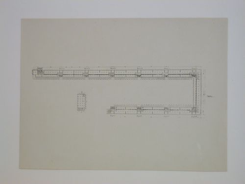 Photograph of a typical floor plan for the Building of Industry, Sverdlovsk, Soviet Union (now Ekaterinburg, Russia)
