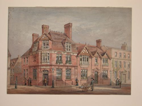 Perspective of a Bank onHigh Street corner