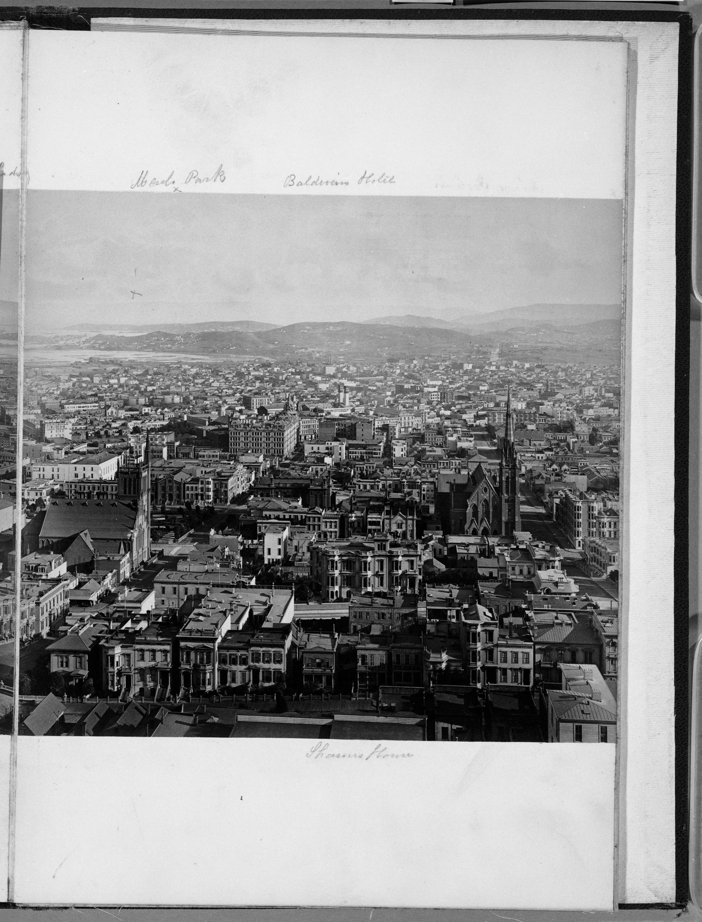 Plate from album ''Panorama of San Francisco from California Street Hill''
