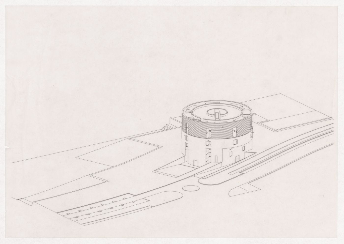 Perspective for Centro Meteorológico da Villa Olimpica, Barcelona, Spain