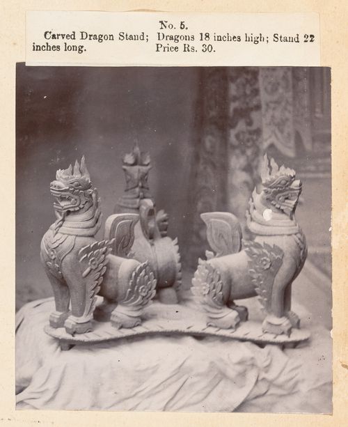 View of a stand, F. Beato Limited, C Road, Mandalay, Burma (now Myanmar)