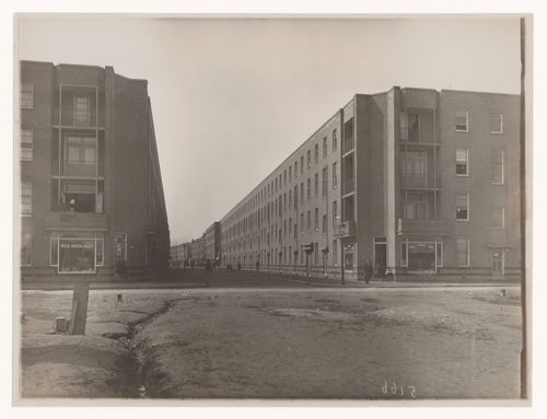 Exterior view of Tusschendijken Housing Estate from the street, Rotterdam, Netherlands