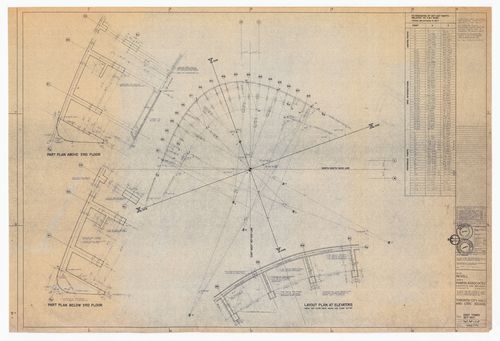 East tower set out drawing  for Toronto City Hall and Civic Square, Toronto