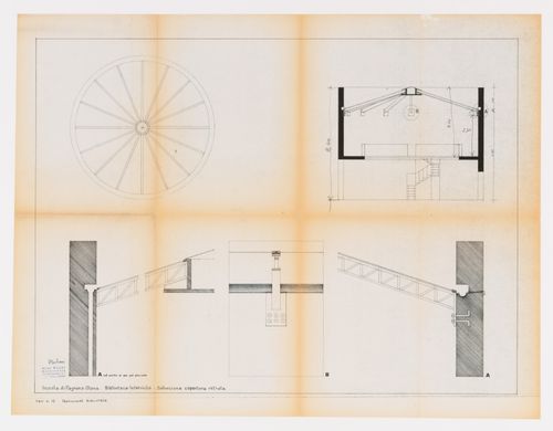 Details of a glass roof solution (Soluzione copertura vetrata), Scuola elementare a Fagnano Olona, Italy