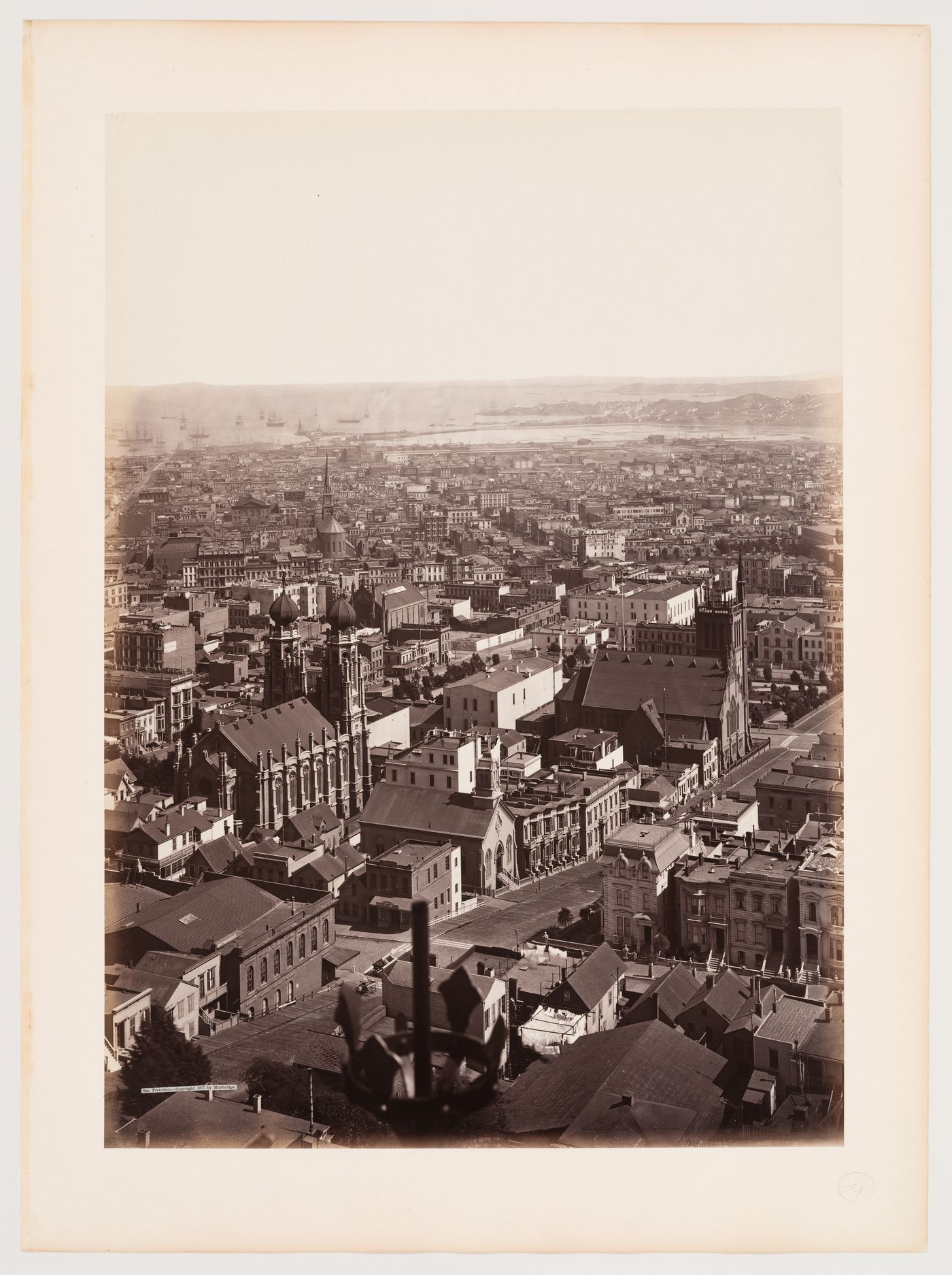Section 11 of 13 of Panorama of San Francisco from California Street Hill, San Francisco, California