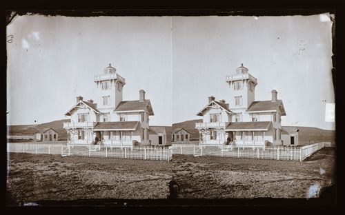Stereograph of Point Fermin lighthouse, Los Angeles, California, United States of America