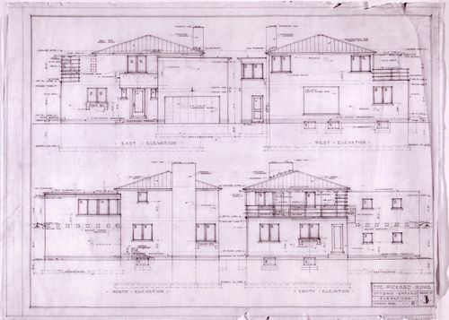 Elevations, Pickard House, Ottawa, Ontario