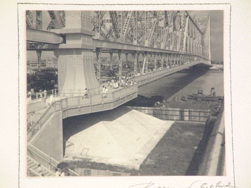 View of Howrah Bridge over the Hooghly River, West Bengal, India